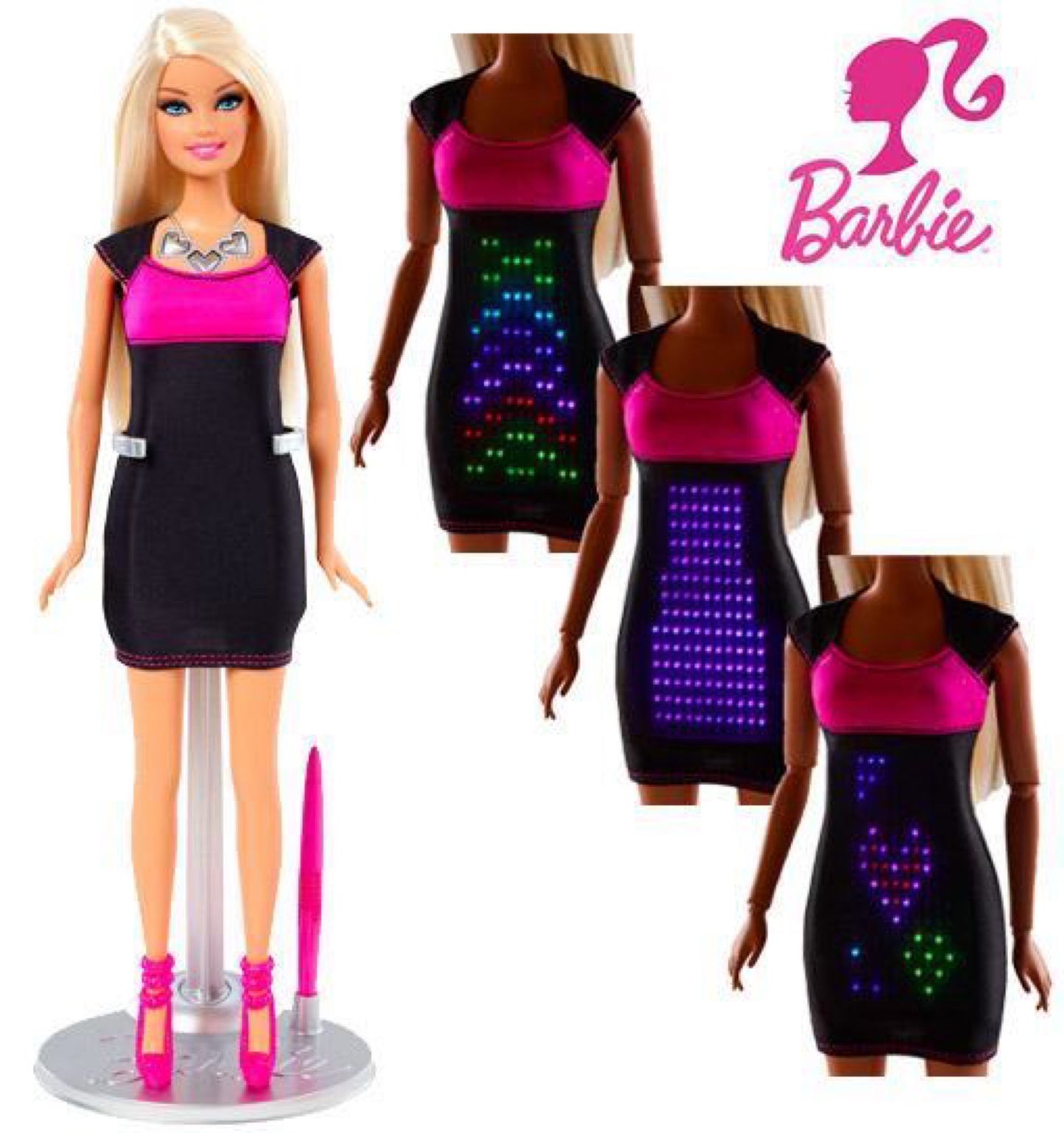Barbie Doll with Customizable Design Digital Light-up Dress