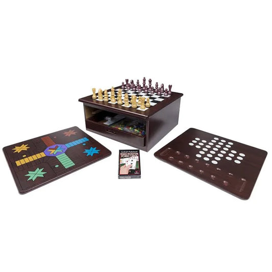 12-in-1 Wood Game Center