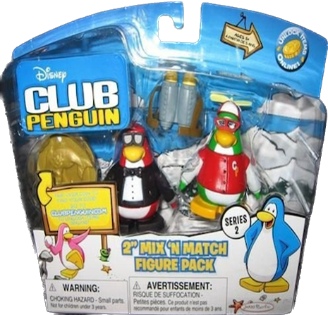 Club Penguin Mix N Match Series 2 Secret Agent & Rookie Mini Figure Set