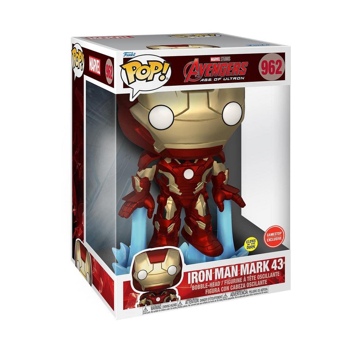 Funko Pop! Iron Man Mark 43 Glow US Exclusive 10inch Pop! Vinyl Figure #962