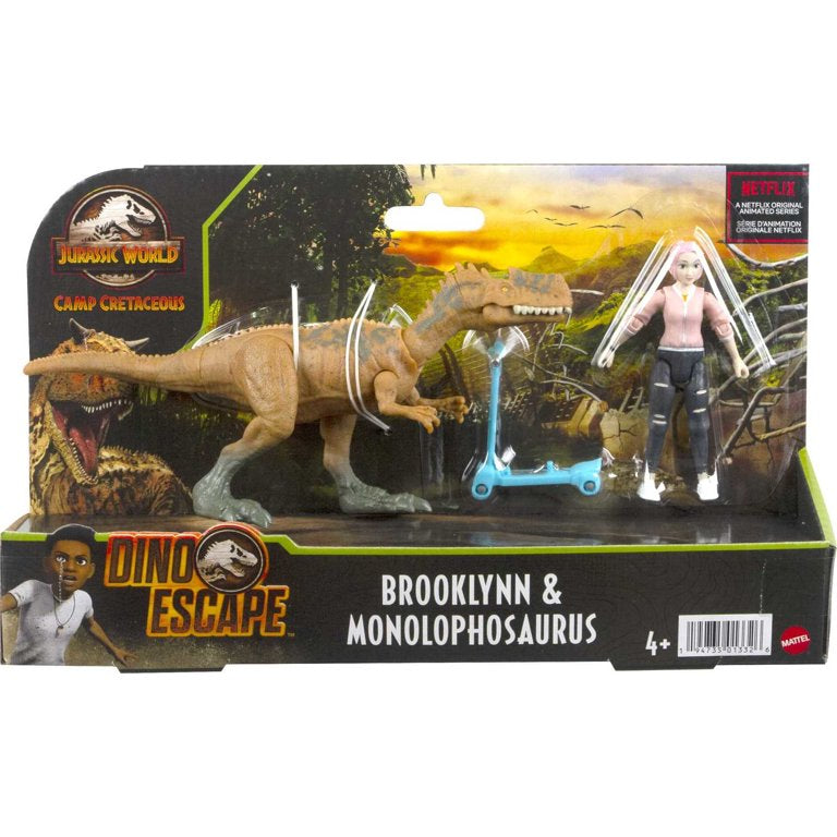 Jurassic World Human & Dino Pack Brooklynn & Monolophosaurus Figures