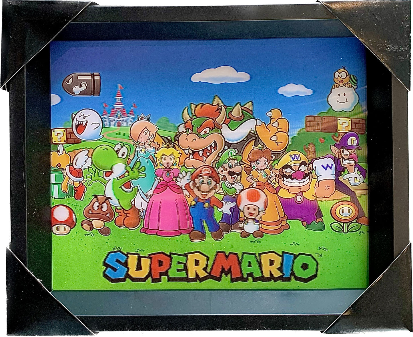Super Mario 3D Lenticular Holographic Wall Art 9x11