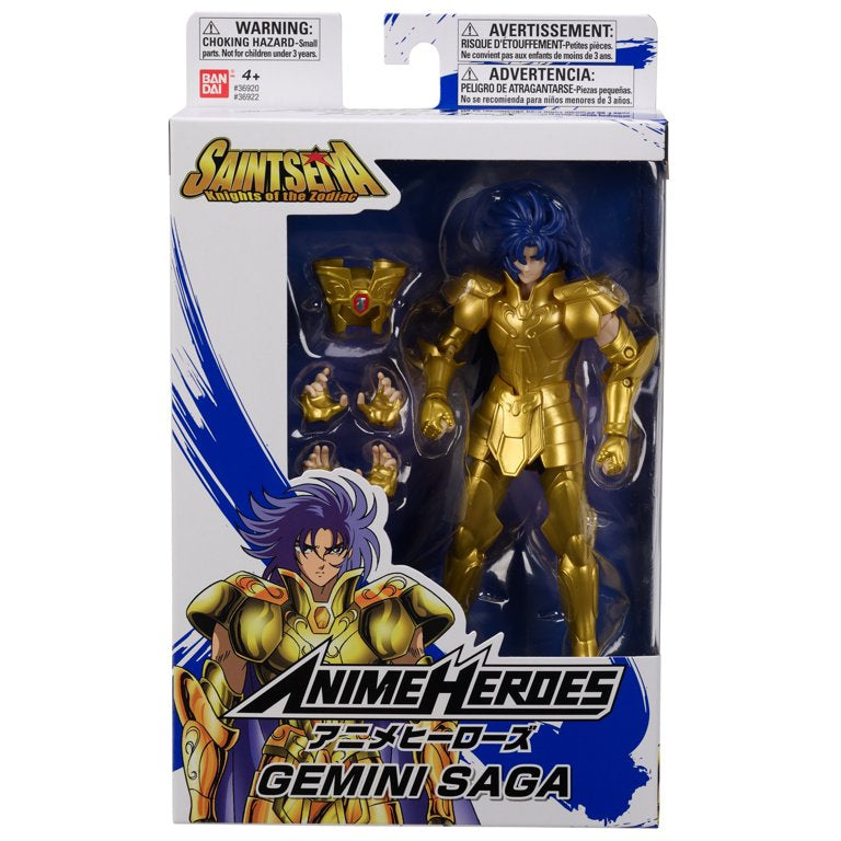 Anime Heroes Saint Seiya Knights of the Zodiac Gemini Action Figure Set, 6 Pieces