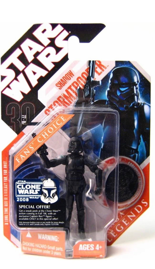 Star Wars 30th Anniversary Saga Legends Shadow Stormtrooper Action Figure (Black Coin)