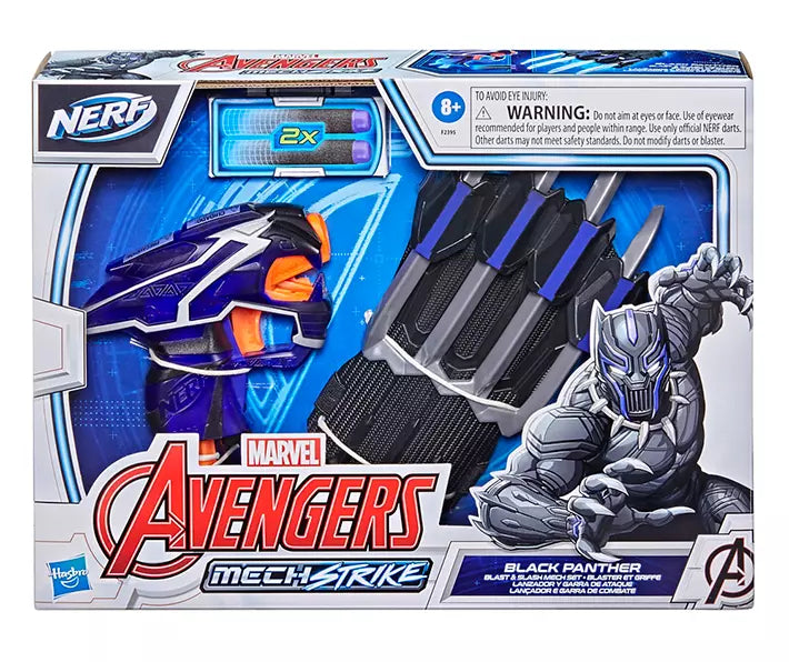 NERF Marvel Avengers Mech Strike Black Panther Blast & Slash Mech Set