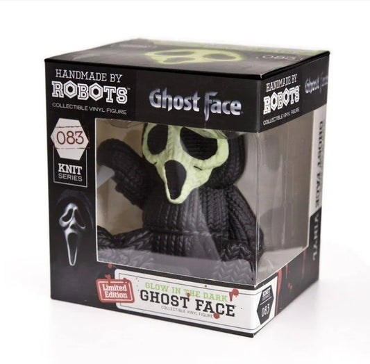 Handmade by Robots Knit Series Ghost Face Glow-in-the-Dark 5-in Vinyl Figure #083