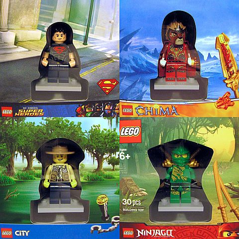 LEGO 4 Minifigures Boxed Gift Set - Chima. Superheroes. Ninjago and City Themes 5004076
