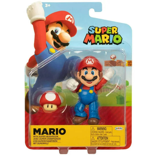 Super Mario World of Nintendo Wave 29 Super Mario Action Figure (with Super Mushroom)