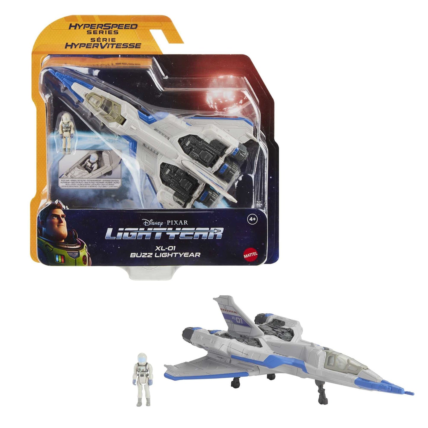 Disney Pixar Lightyear Hyperspeed Series XL-01 Spaceship & Buzz Lightyear Figure