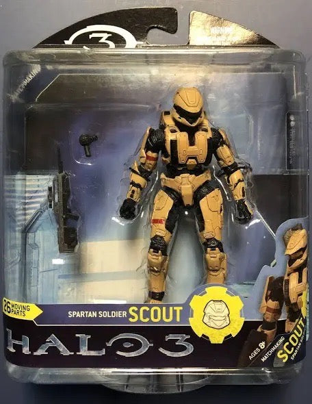 Halo 3 Series 2 Tan Spartan Soldier Scout Action Figure