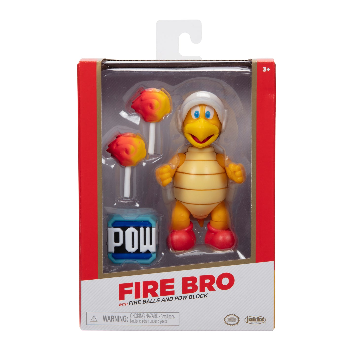 Nintendo Super Mario Gold Collector Series Fire Bro with Fire Balls & Pow Block. Figure 4 Pieces
