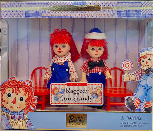 Vintage Barbie 1999 Kelly & Tommy as Raggedy Ann & Andy Collectors Edition Dolls
