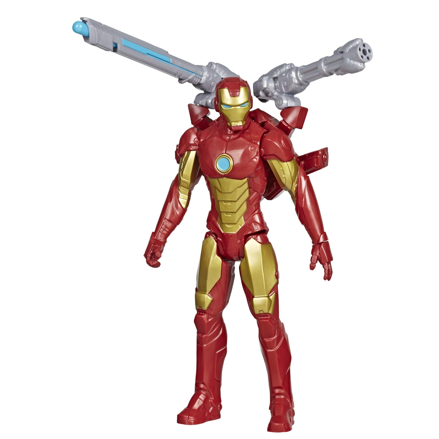 Avengers Marvel Titan Hero Series Blast Gear Iron Man Action Figure, 12” with Launcher 2 Accessories & Projectile