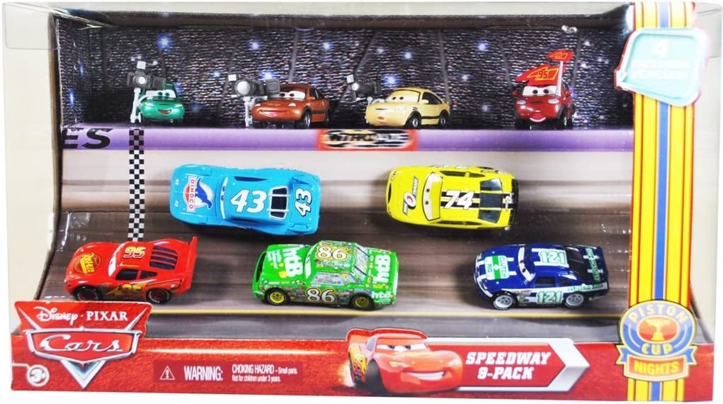 Disney / Pixar Cars Multi-Packs Piston Cup Nights Speedway 9-Pack Exclusive Diecast Car Set