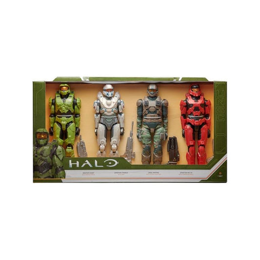 Halo 4-in Action Figure 4-Pack Master Chief，Spartan Tanaka， Unsc Marine & Spartan MK VII