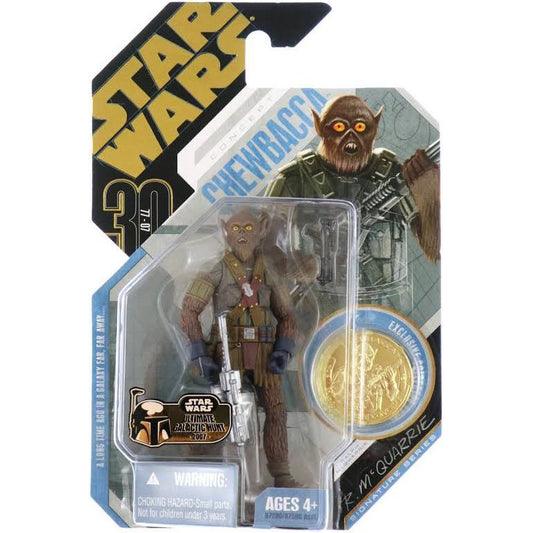 Star Wars 30th Anniversary Concept Chewbacca Action Figure (Gold Coin)