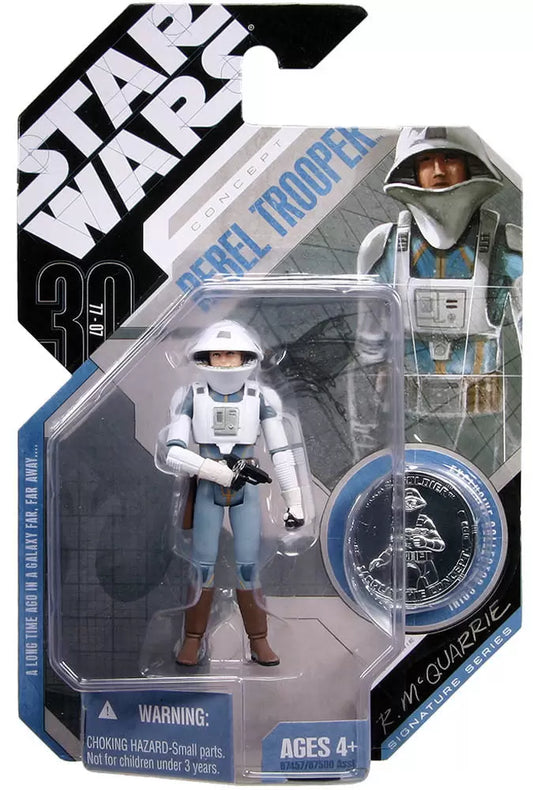 Star Wars 30th Anniversary Concept Rebel Trooper Action Figure (Silver Coin)