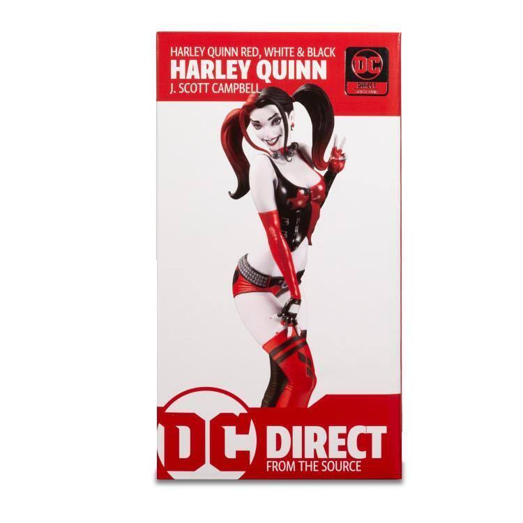 McFarlane Toys DC Direct Designer Series Red White and Black Harley Quinn 1:10 Scale Statue