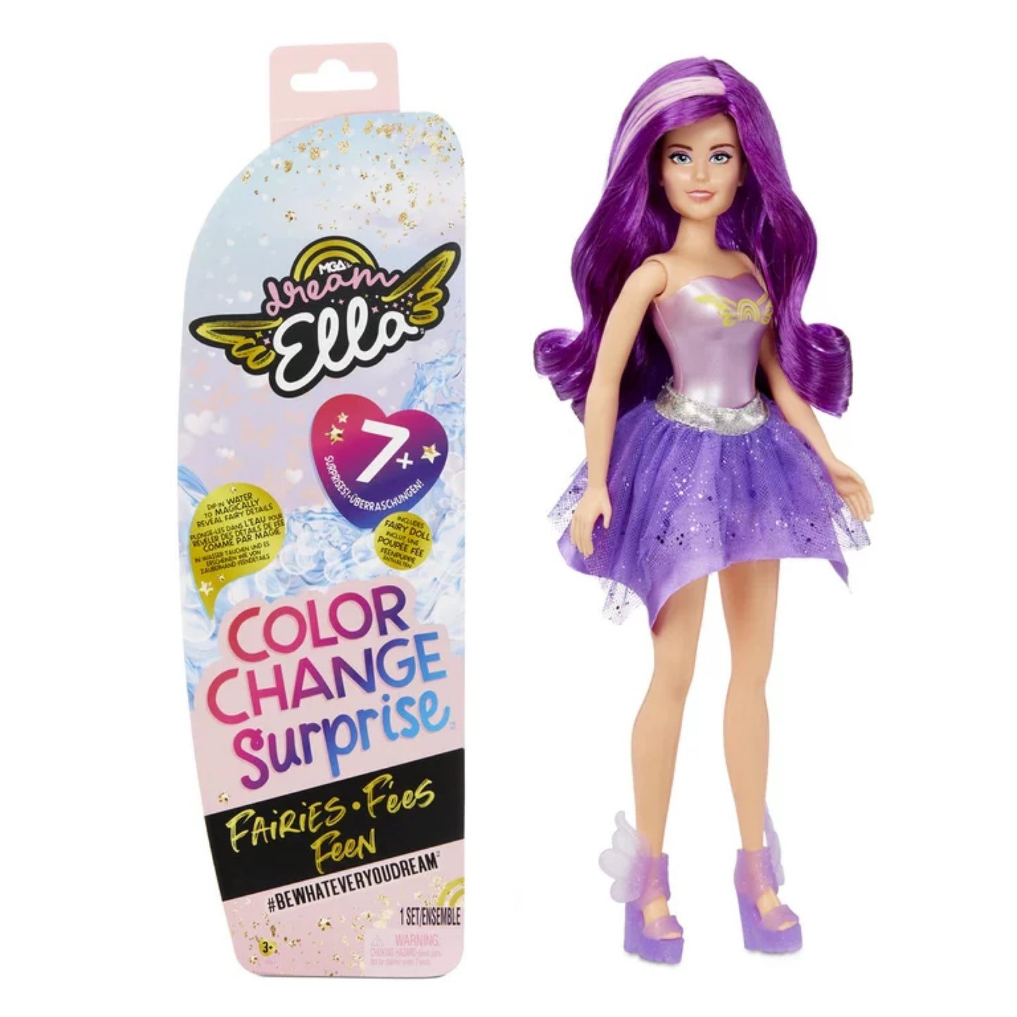 MGA Dream Ella Color Change Surprise Fairies Aria Dolls w/7+ Surprise