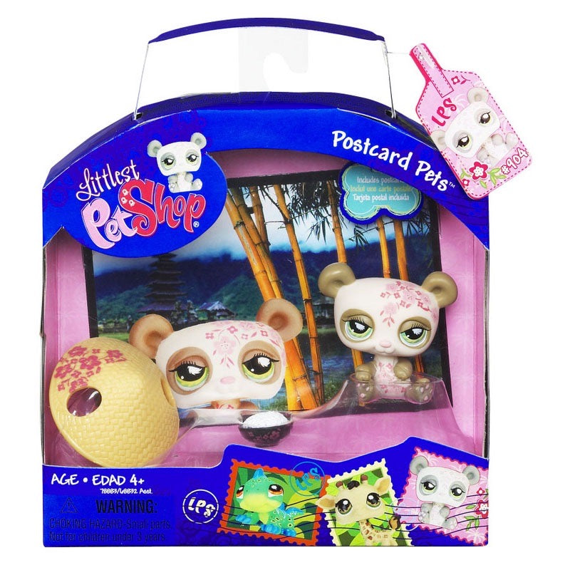 Littlest Pet Shop Postcard Pets Series Panda Figure #904