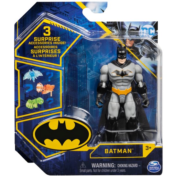 DC Comics Batman 4" Action Figure 1st Edition 3 Surprise Accessories inside