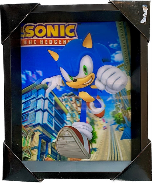 Sonic The Hedgehog 3D Lenticular Holographic Wall Art