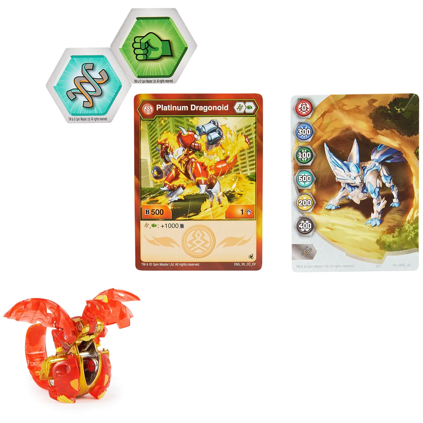 Bakugan Evolutions, Dragonoid (Red), Platinum Series True Metal Bakugan