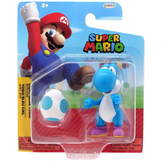 Super Mario World of Nintendo Wave 27 Light Blue Yoshi Mini Figure (with Egg)