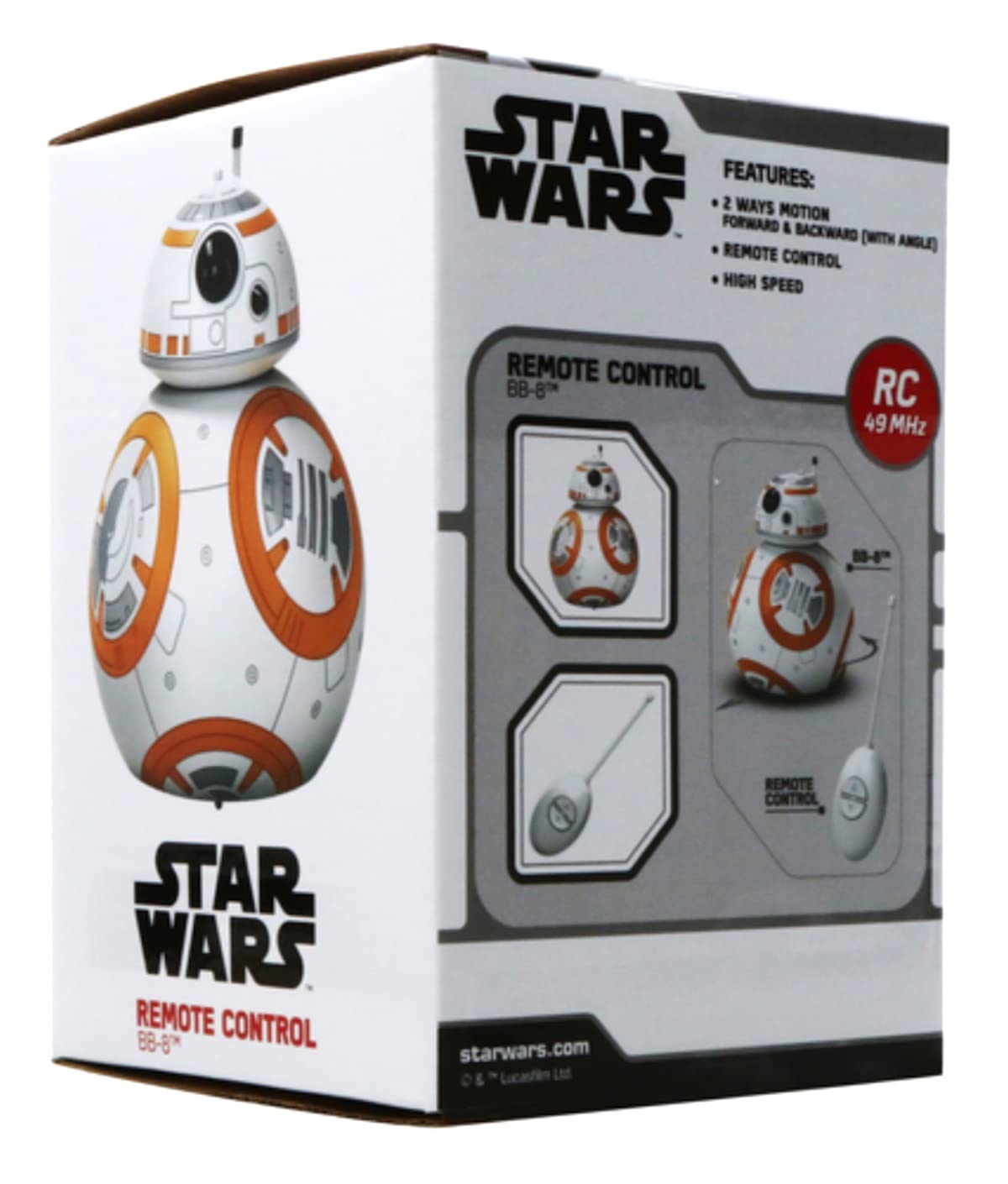 Star Wars - Remote Control Robot BB-8 Droid - 2 Speed - 6 Inch
