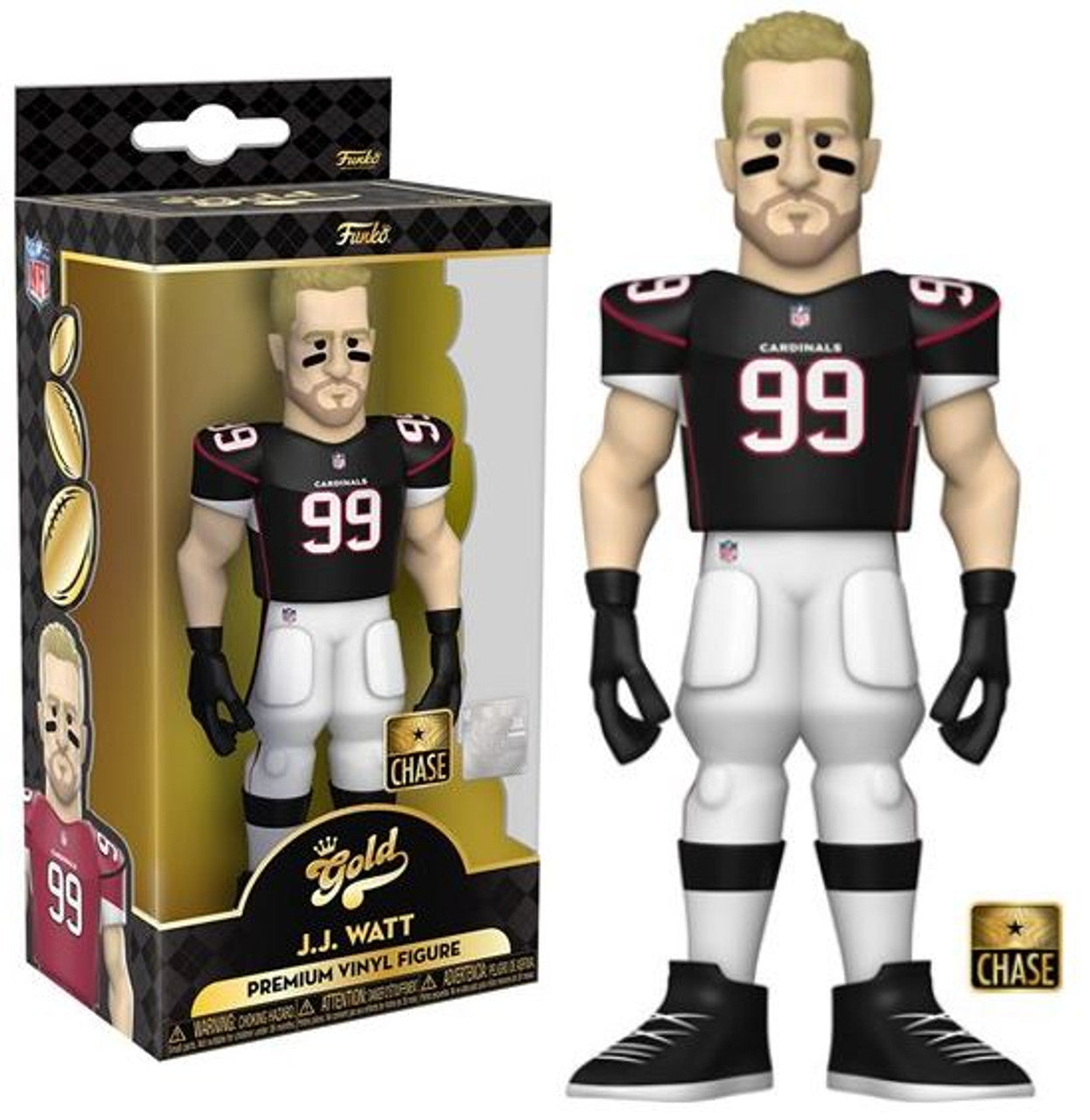Funko Gold J.J. Watt (Arizona Cardinals) 5" NFL “CHASE” Vinyl Figure