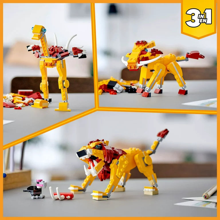 Lego Creator 3in1 Wild Lion #31112 Building Toy Set 224 Pieces