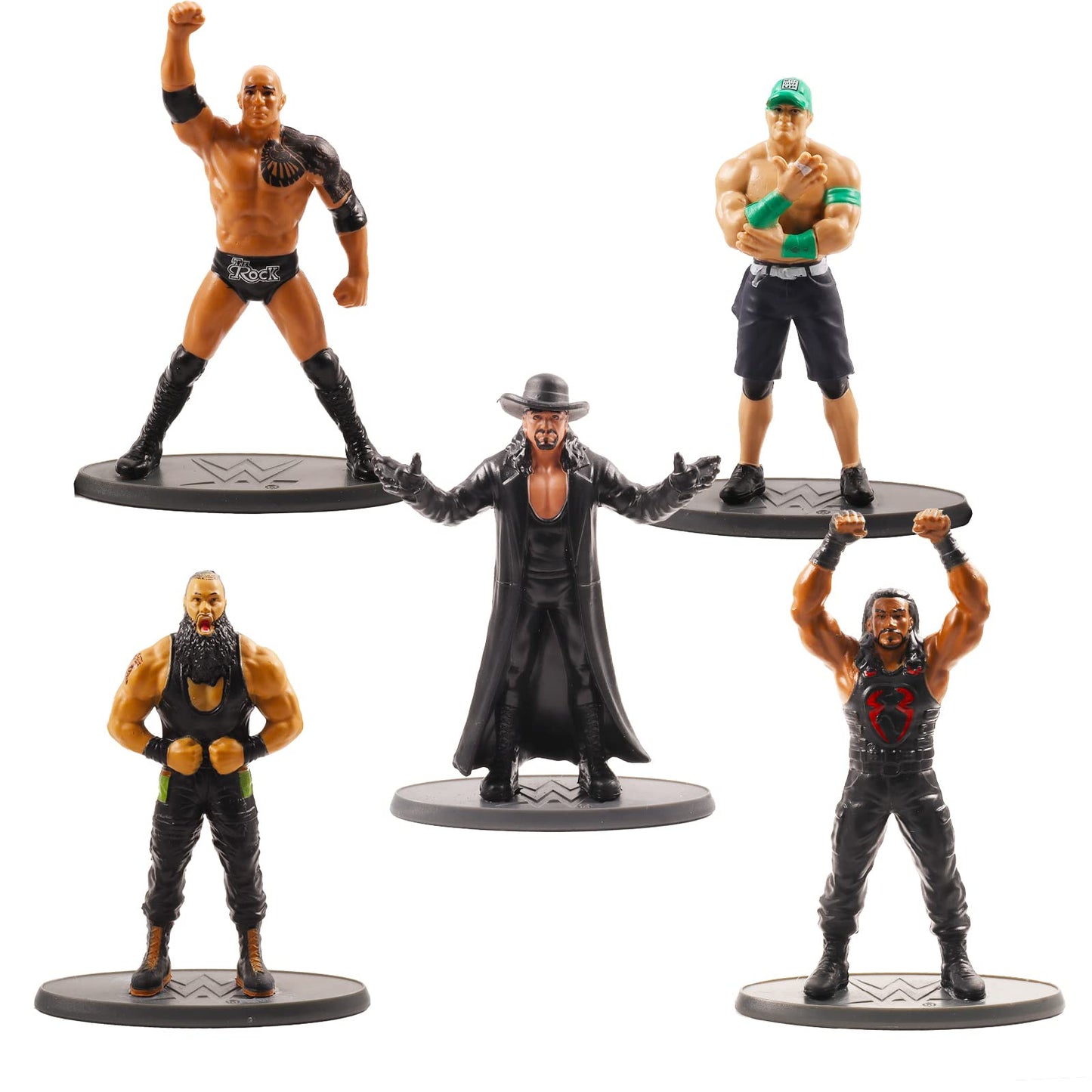 WWE Action Figures 5 Pack-Wrestler Toy Bundle with 5 WWE Mini Figurines