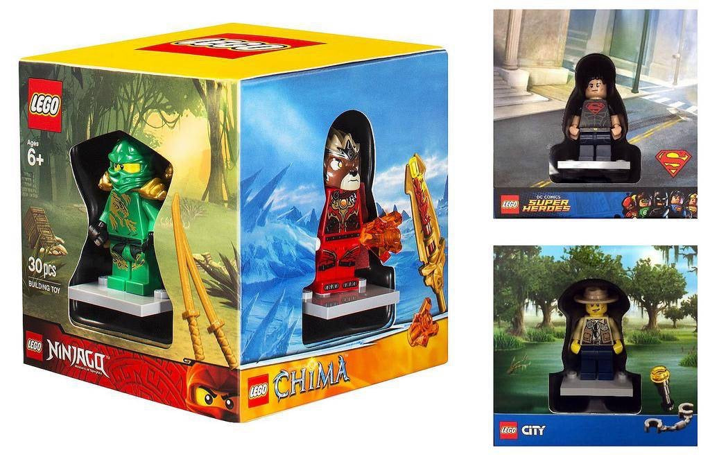 LEGO 4 Minifigures Boxed Gift Set - Chima. Superheroes. Ninjago and City Themes 5004076