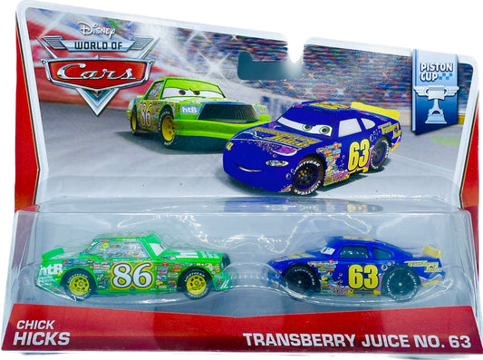 Disney World of Cars Movie Moments 2 Pack Chick Hicks & Tranberry Juice No.63