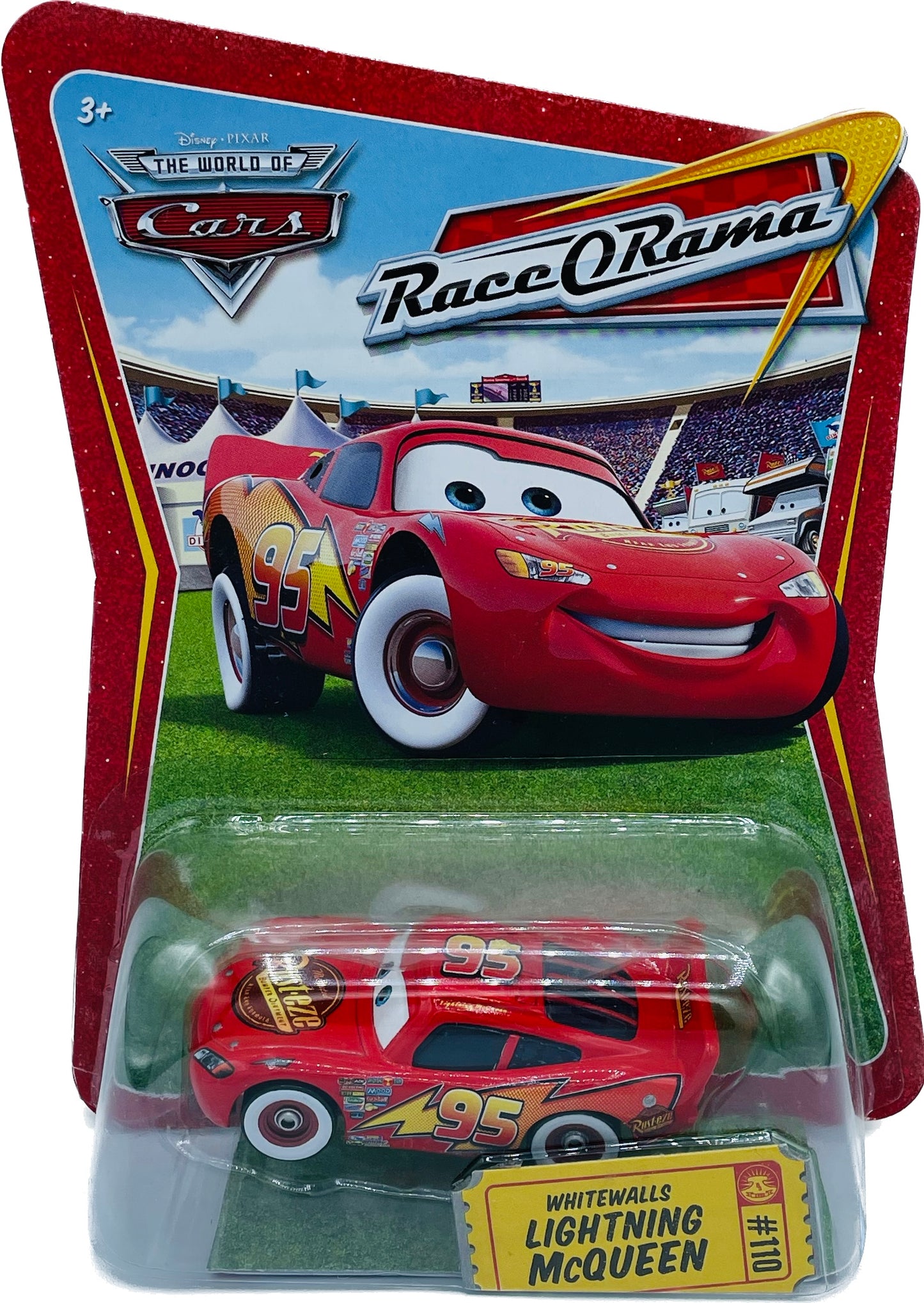 Disney/Pixar Cars Race-O-Rama Single Pack Whitewalls Lightning McQueen #110