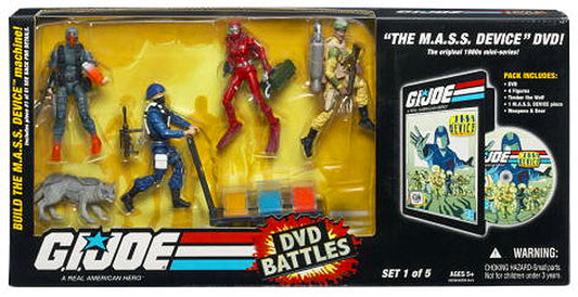 G.I. Joe 25th Anniversary DVD Battles The M.A.S.S. Device. Action Figure Set 1 of 5