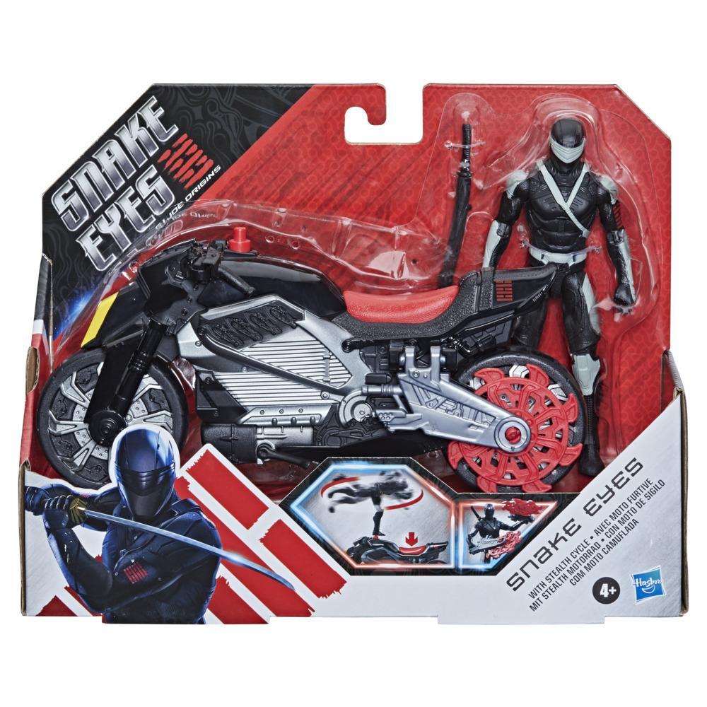 G.I. Joe Origins Snke Eyes with Stealth Cycle