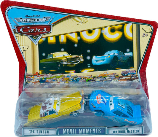 Disney Pixar Cars World of Cars Movie Moments 2 Pack Tex Dinoco & Dinoco Lightning McQueen