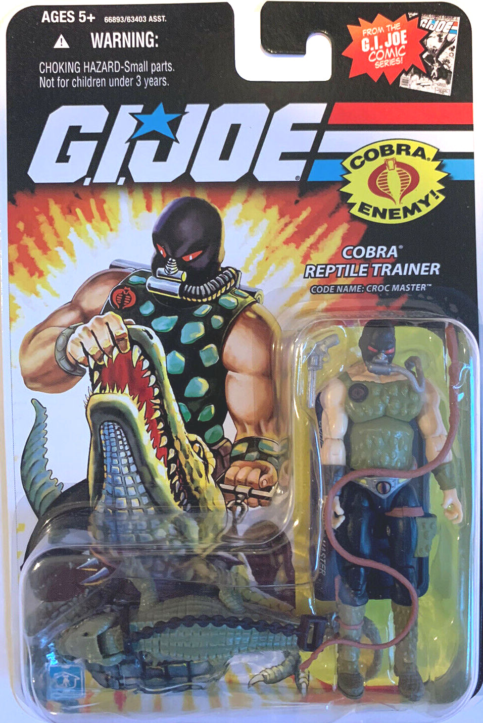 GI Joe Cobra Reptile Trainer Croc Master Action Figure