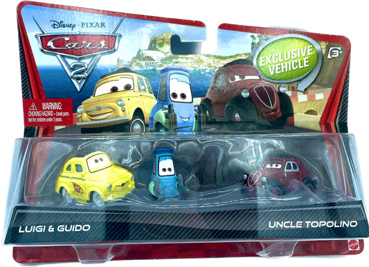 Disney/Pixar Cars 2 Movie Moments Exclusive Vehicle 3 Pack Luigi & Guido &Uncle Topolino