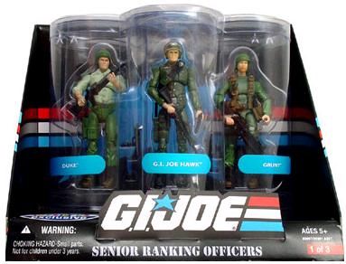 G.I.Joe 25th Anniversary Senior Ranking Officers Duke, Hawk & Grunt 3-Pack