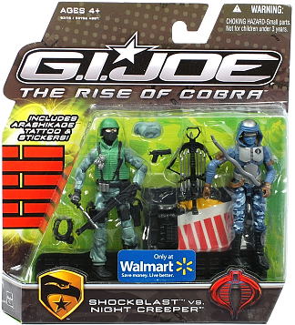 G.I. Joe The Rise Of Cobra Wal-Mart Exclusive Shockblast vs. Night Creeper