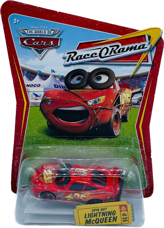 Disney/Pixar Cars Race-O-Rama Single Pack Spin Out Lightning McQueen #36
