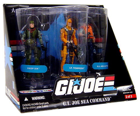 G.I. Joe 25th Anniversary: Sea Command Exclusive Boxed Action Figure 3-Pack: Deep Six. Lt. Torpedo and G.I. Joe Cutter