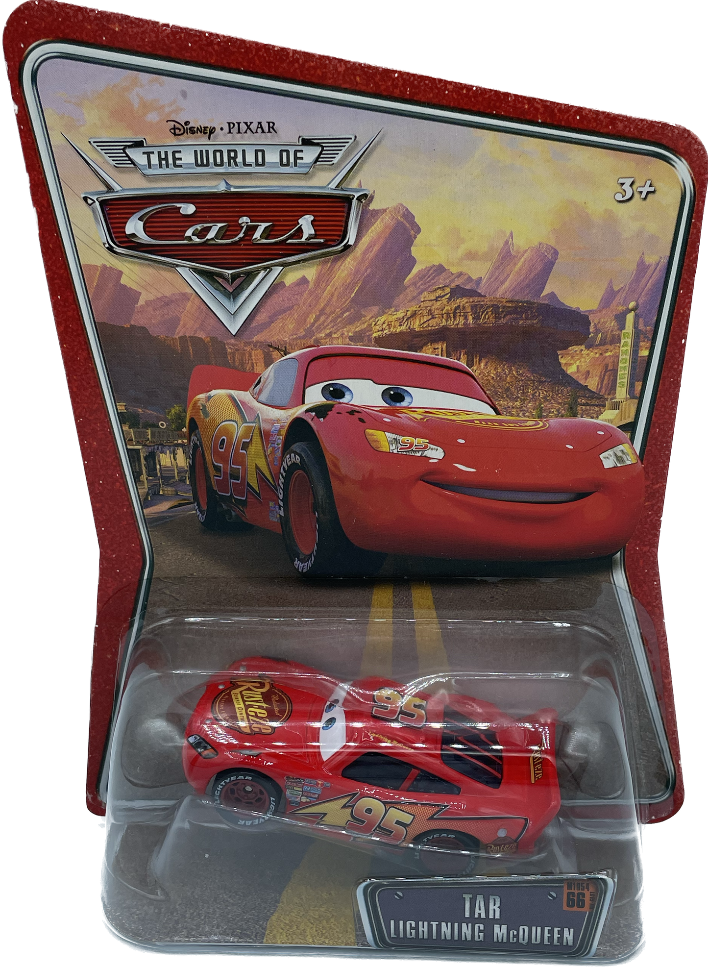 Disney /Pixar The World Of Cars Tar Lightning McQueen 66 Diecast Car