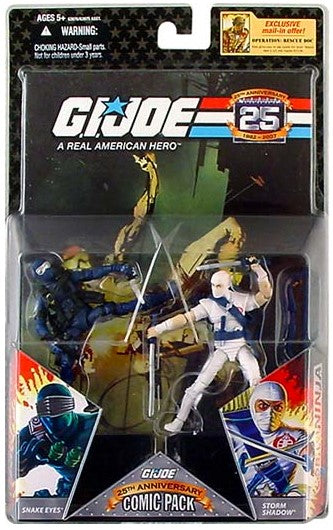 G.I. JOE 25th Anniversary Comic Pack Snake Eyes and Storm Shadow
