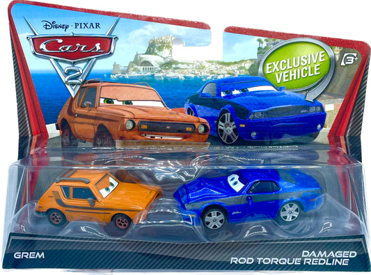 Disney/Pixar Cars 2 Movie Moments Exclusive Vehicle 2 Pack Grem & Damaged Rod Torque Redline