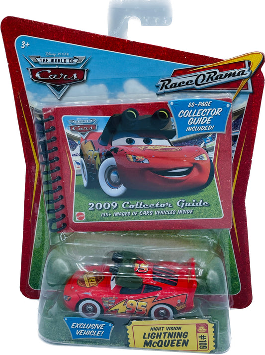 Disney/Pixar Cars Race-O-Rama Single Pack Night Vision Lightning McQueen #109 with Collector Guide