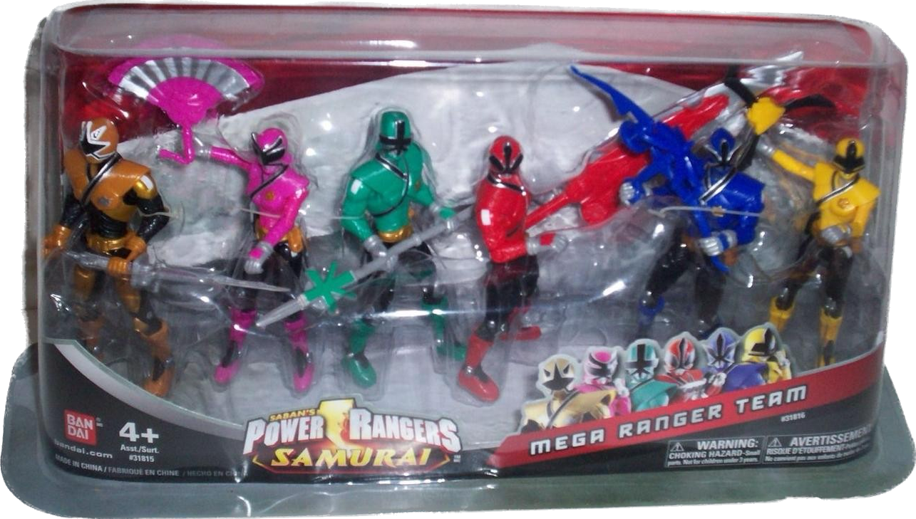 Power Rangers Samurai Mega Ranger Team Action Figure Set