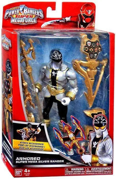 Power Rangers Super Megaforce Armored Super Mega Silver Ranger Action Figure